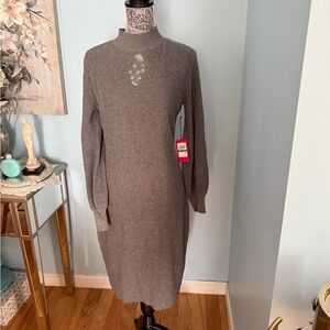 Vince Camuto Charcoal Long Sleeve Dress